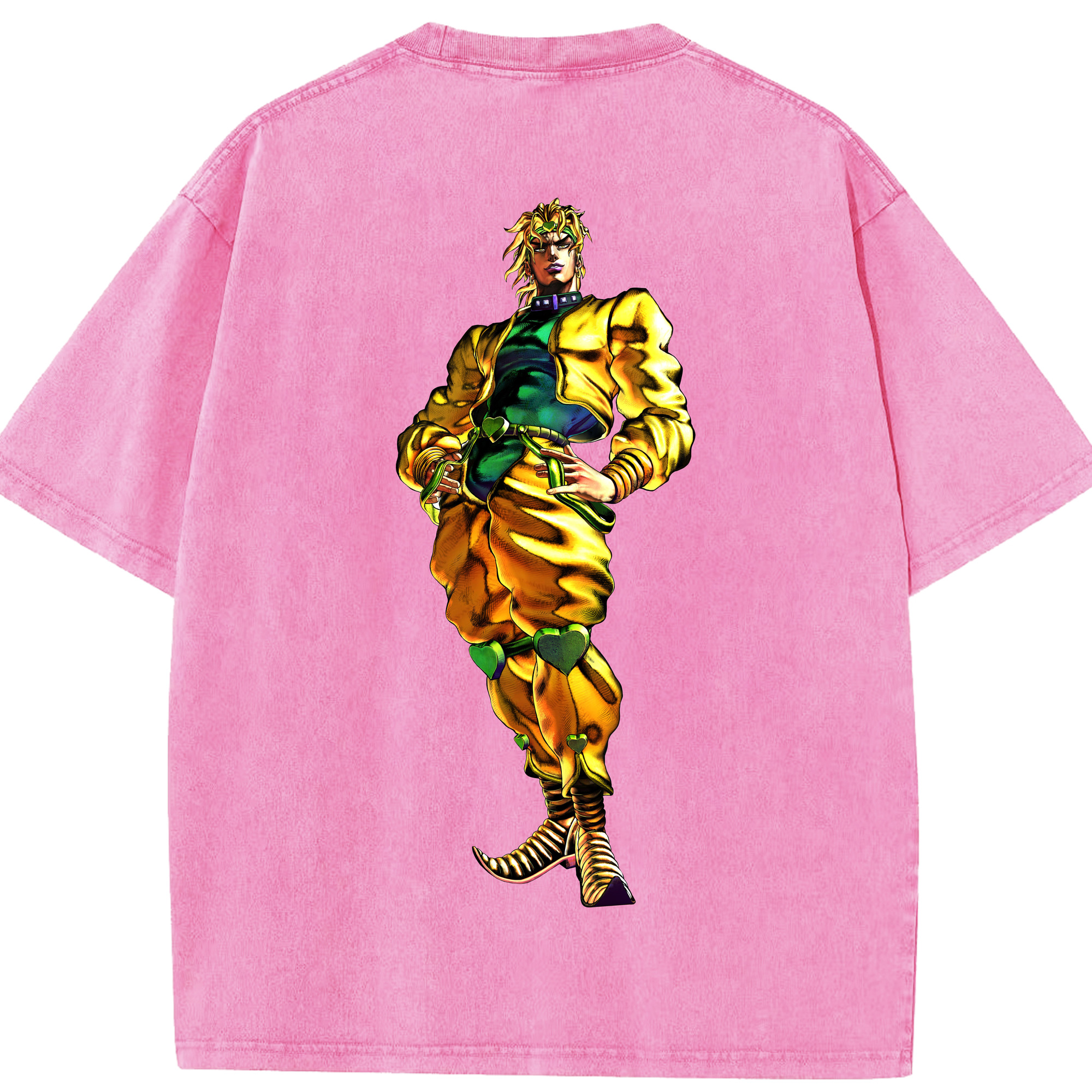 （画像用） ジョジョの奇妙な冒険 ディオ?ブランドー JoJo's Bizarre Adventure Dio Brando 綿100% ヴィンテージ風 半袖Tシャツ（背面プリント）